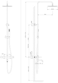 Raiber Душевая система Graceful RPB-006 черная матовая – фотография-4